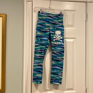 Soul cycle 29” length from waist to ankle multi color leggings- never worn